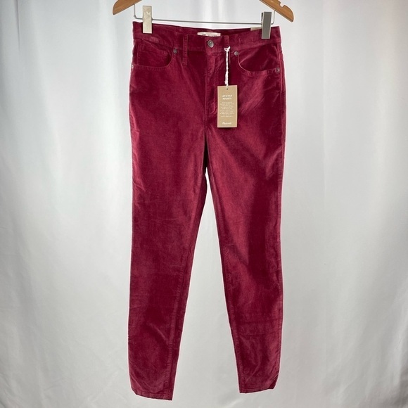 NWT Madewell 10" High-Rise Skinny Jeans in Stretch Velvet Edition Size 28 - Picture 5 of 11